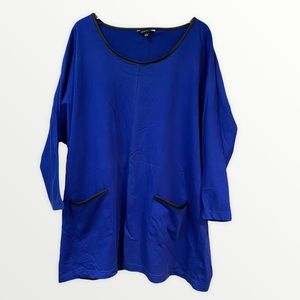 Royal Blue Poncho Cape Warm Fall Wear
